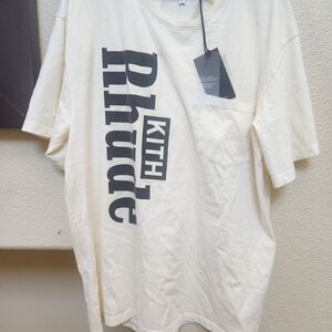Rhude X KITH Side Logo Cream T-Shirt